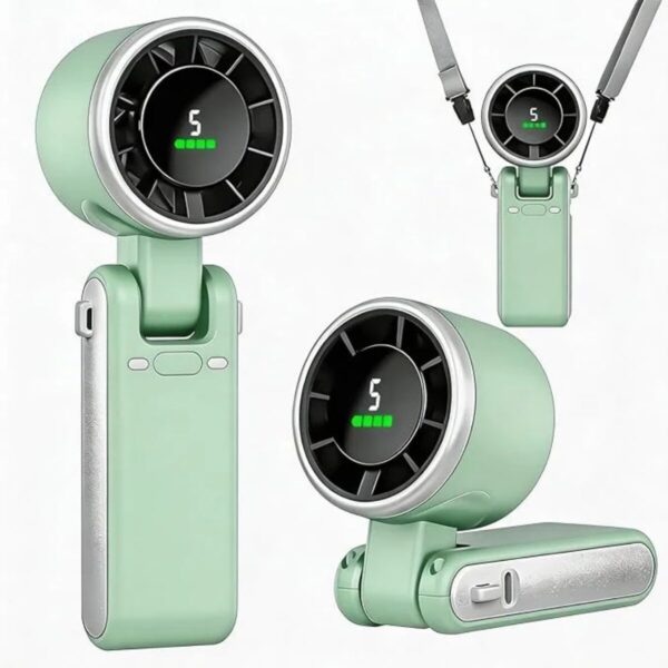 Mini ventilateur rechargeable Noir/ Vert/ Blanc Mini ventilateur rechargeable Noir/ Vert/ Blanc