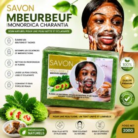 Savon Mbeurbeuf Naturel (Vert / Beige) — Savon traditionnel pour visage & corps – Image 2