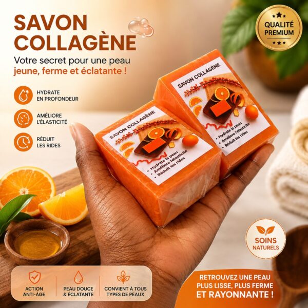 Savon au collagène pour Visage & Corps — Nettoyant doux quotidien
