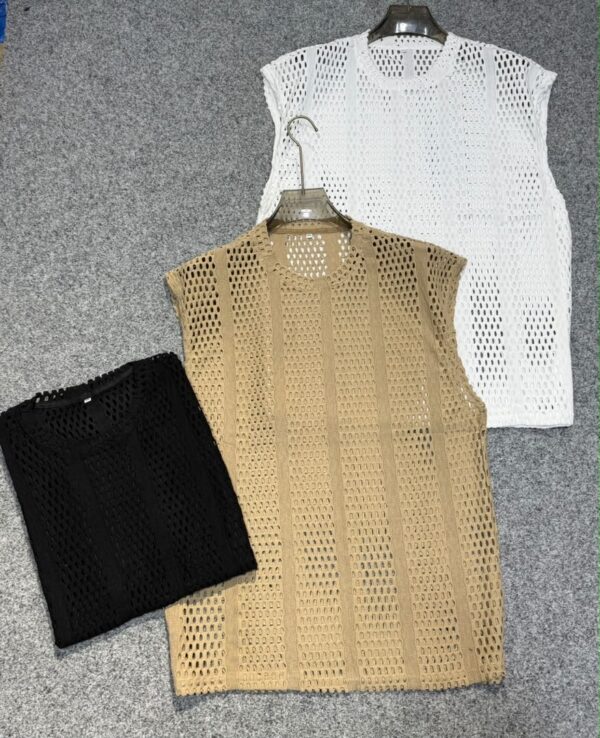 Débardeur homme transparent (mesh) — coupe cintrée — Tailles XL–XXXXL Débardeur homme transparent (mesh) — coupe cintrée — Tailles XL–XXXXL