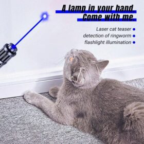 Pointeur Laser Bleu Tactique — Kit 5 embouts, 2 batteries rechargeables & chargeur – Image 4