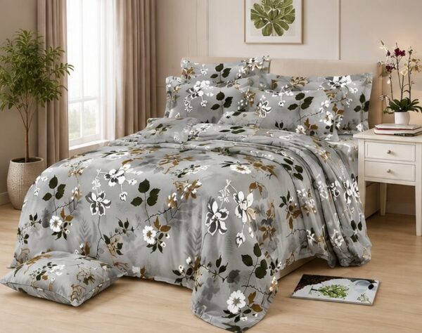 Drap Plat 3 pièces 100% Coton — (Drap 240×250 cm )+ (2 Taies 50×70 cm)