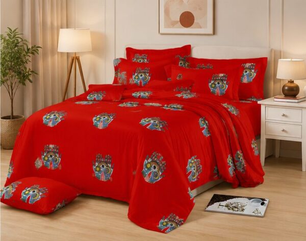 Drap Plat 3 pièces 100% Coton — (Drap 240×250 cm )+ (2 Taies 50×70 cm)