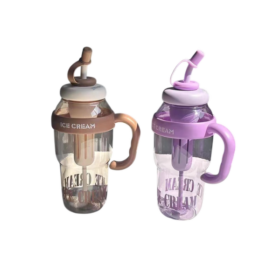 Gourde portable avec paille et infuseur — plastique (800 ml) Gourde portable avec paille et infuseur — plastique (800 ml)