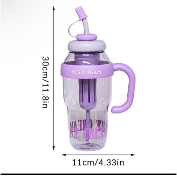 Gourde portable avec paille et infuseur — plastique (800 ml) Gourde portable avec paille et infuseur — plastique (800 ml)