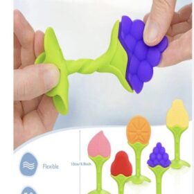 Anneaux de dentition en silicone — Lot de 4 (modèles aléatoires) • Sans BPA – Image 2