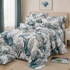 Drap Plat 3 pièces 100% Coton — (Drap 240×250 cm )+ (2 Taies 50×70 cm) – Image 6