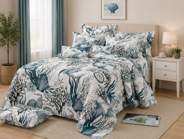 Drap Plat 3 pièces 100% Coton — (Drap 240×250 cm )+ (2 Taies 50×70 cm)