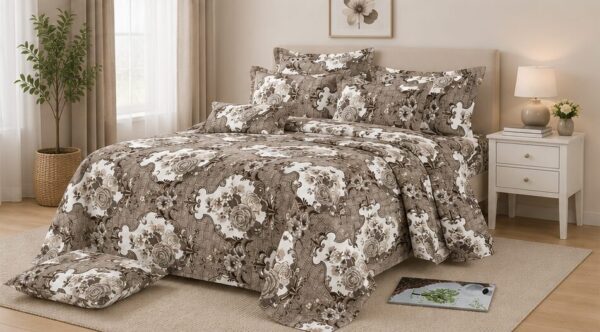 Drap Plat 3 pièces 100% Coton — (Drap 240×250 cm )+ (2 Taies 50×70 cm)