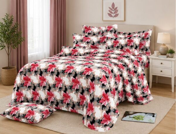 Drap Plat 3 pièces 100% Coton — (Drap 240×250 cm )+ (2 Taies 50×70 cm)