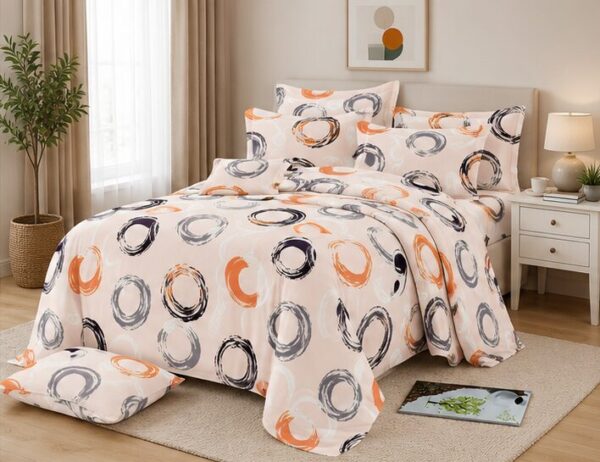 Drap Plat 3 pièces 100% Coton — (Drap 240×250 cm )+ (2 Taies 50×70 cm)