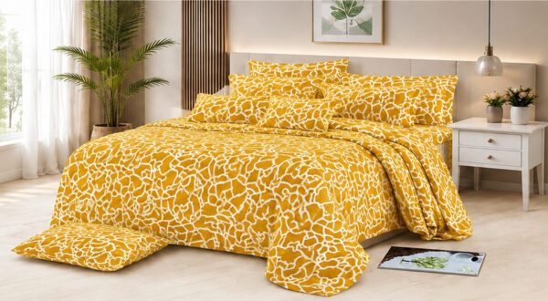 Drap Plat 3 pièces 100% Coton — (Drap 240×250 cm )+ (2 Taies 50×70 cm)
