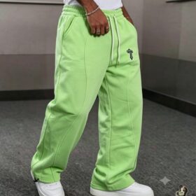 Pantalon de jogging homme en coton - taille élastique & cordon (XL–XXXXL) – Image 29