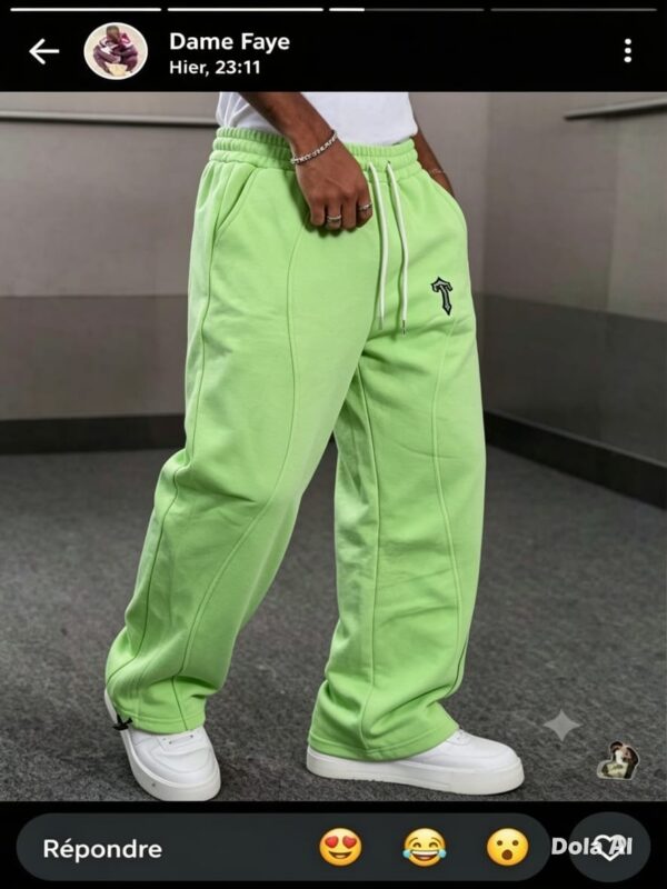 Pantalon de jogging homme en coton - taille élastique & cordon (XL–XXXXL)