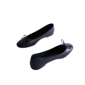 Chaussures Ballerines Plates  – De Pointure EU 35 a EU 42 (Pour Femme en Similicuir Noir)