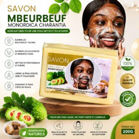 Savon Mbeurbeuf Naturel (Vert / Beige) — Savon traditionnel pour visage & corps – Image 3