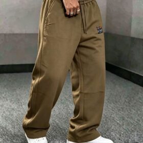 Pantalon de jogging homme en coton - taille élastique & cordon (XL–XXXXL) – Image 4
