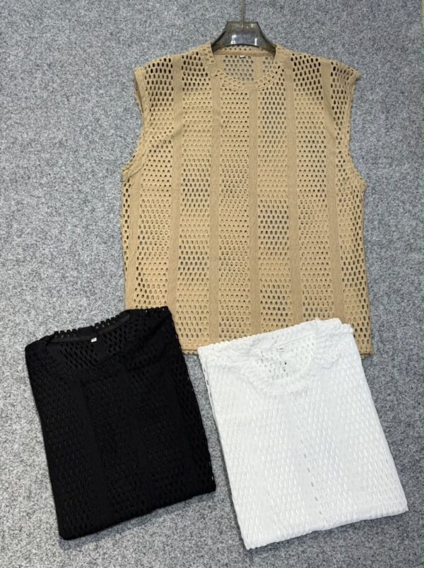 Débardeur homme transparent (mesh) — coupe cintrée — Tailles XL–XXXXL Débardeur homme transparent (mesh) — coupe cintrée — Tailles XL–XXXXL