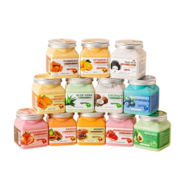 Lot de 3 gommages corporels fruités