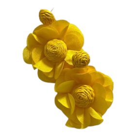 Boucles d'oreilles en tissu coloré — légères et élégantes – Image 3
