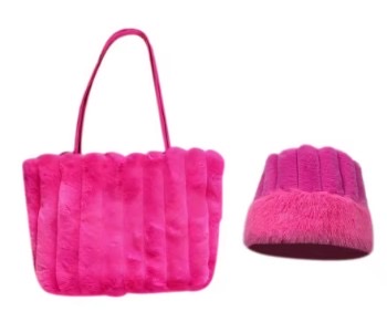Ensemble sac à main & chapeau en peluche — chic, léger et assorti Ensemble sac à main & chapeau en peluche — chic, léger et assorti