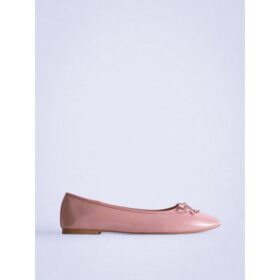 Chaussure Ballerines vernies femme - EU 35–42 (Rose poudré, nœud décoratif) – Image 3
