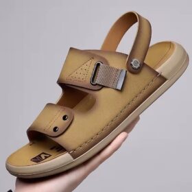 Sandales plates en cuir pour homme-(Tailles 38–44) – Image 3