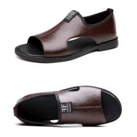 Sandales homme en cuir premium — semelle ergonomique (Tailles 40–44) – Image 2