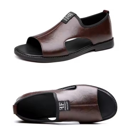 Sandales homme en cuir premium — semelle ergonomique (Tailles 40–44) Sandales homme en cuir premium — semelle ergonomique (Tailles 40–44)