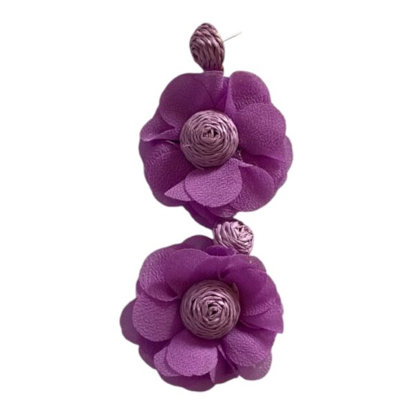 Boucles d'oreilles en tissu coloré — légères et élégantes