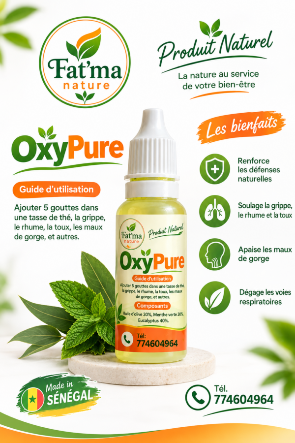Fat'ma Nature OxyPure | Huile aromatique menthe & eucalyptus (gouttes) Fat'ma Nature OxyPure | Huile aromatique menthe & eucalyptus (gouttes)