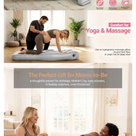 Matelas gonflable de grossesse ergonomique — Rose – Image 6