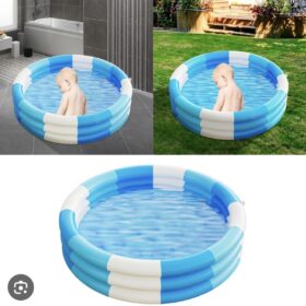 Piscine gonflable enfant 150 cm — bleu et blanc – Image 7