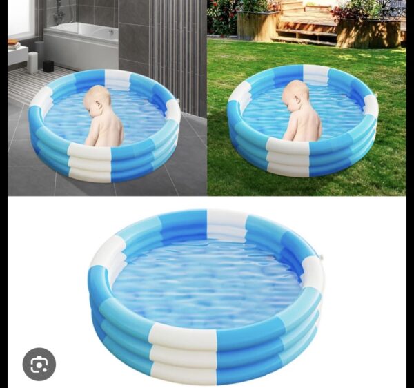 Piscine gonflable enfant 150 cm — bleu et blanc