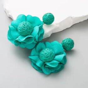 Boucles d'oreilles en tissu coloré — légères et élégantes – Image 2