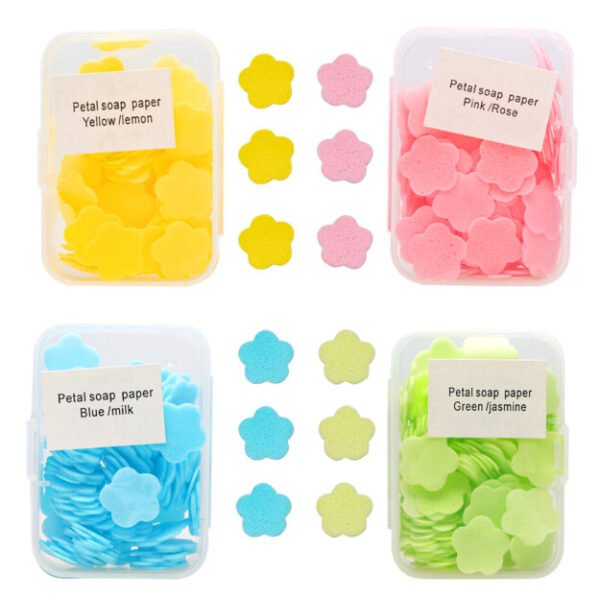 Lot de 10 feuilles de savon moussant format voyage — biodégradables, parfum léger