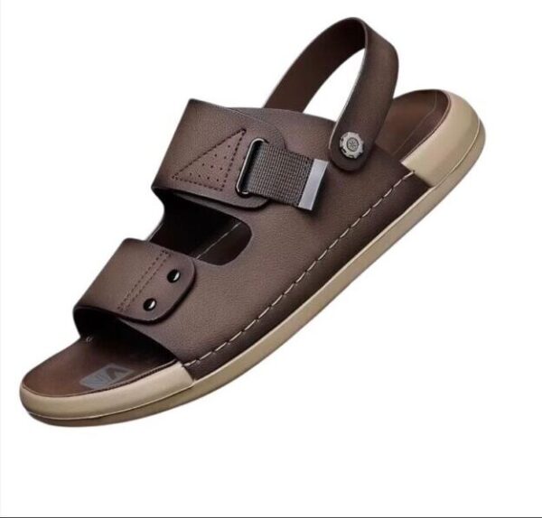 Sandales plates en cuir pour homme-(Tailles 38–44)