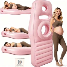 Matelas gonflable de grossesse ergonomique — Rose Matelas gonflable de grossesse ergonomique — Rose