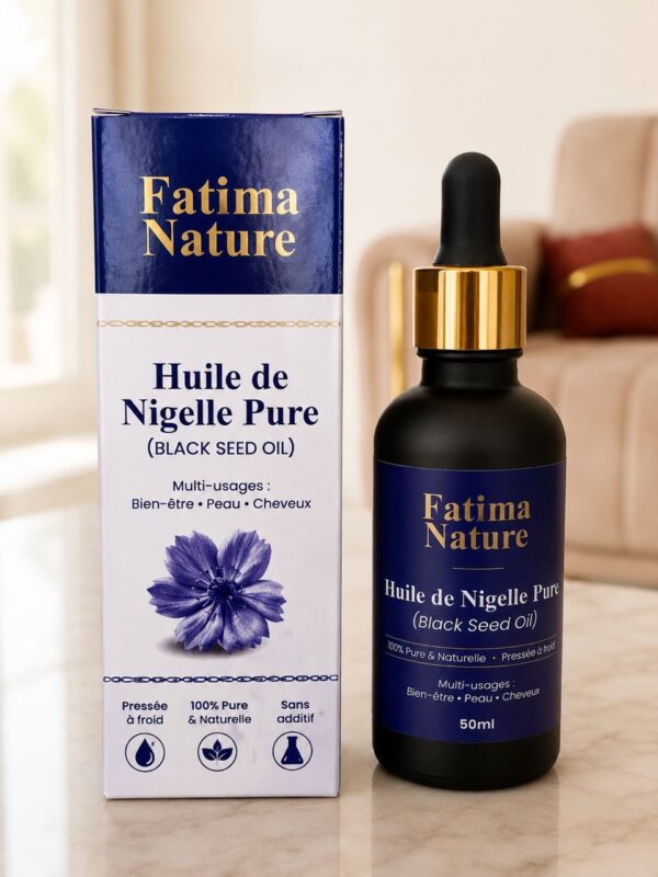 Huile de Nigelle (Nigella sativa) — Pression à froid 60ml Huile de Nigelle (Nigella sativa) — Pression à froid 60ml