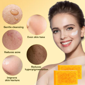 Savon au curcuma, citron et acide kojique (lot de 5) – Image 3