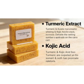 Savon au curcuma, citron et acide kojique (lot de 5)